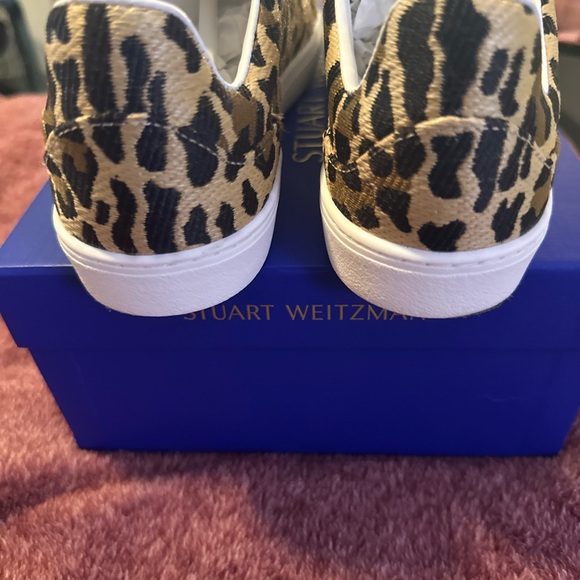 Stuart Weitzman like new, worn once! Livvy Sneakers in Leopard Print! So cute! - Picture 3 of 7